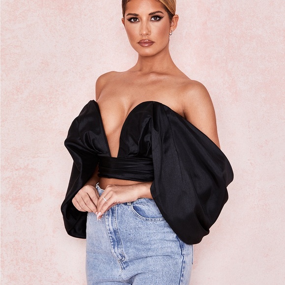 House of CB Black Off-Shoulder Blouse - Picture 2 of 6